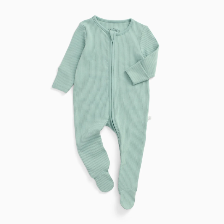 Ribbed Clever Zip Sleepsuit - Mint
