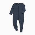 Ribbed Clever Zip Sleepsuit - Navy